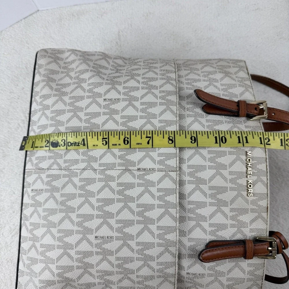 MICHAEL‎ KORS Bedford Large Pocket Vanilla Tote Bag Logo 30S0GBFT3B